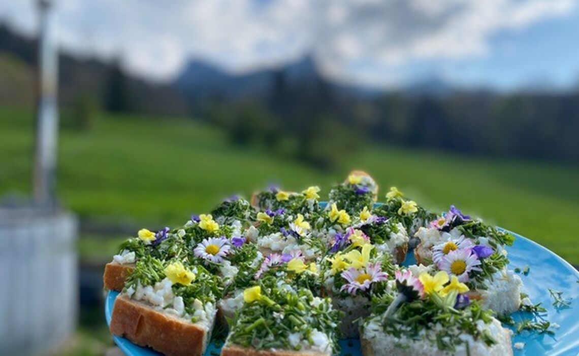 Wildkräuterküche Blütenbrot
