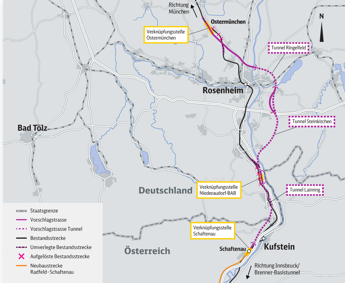 Brenner Nordzulauf karte 13.04.2021