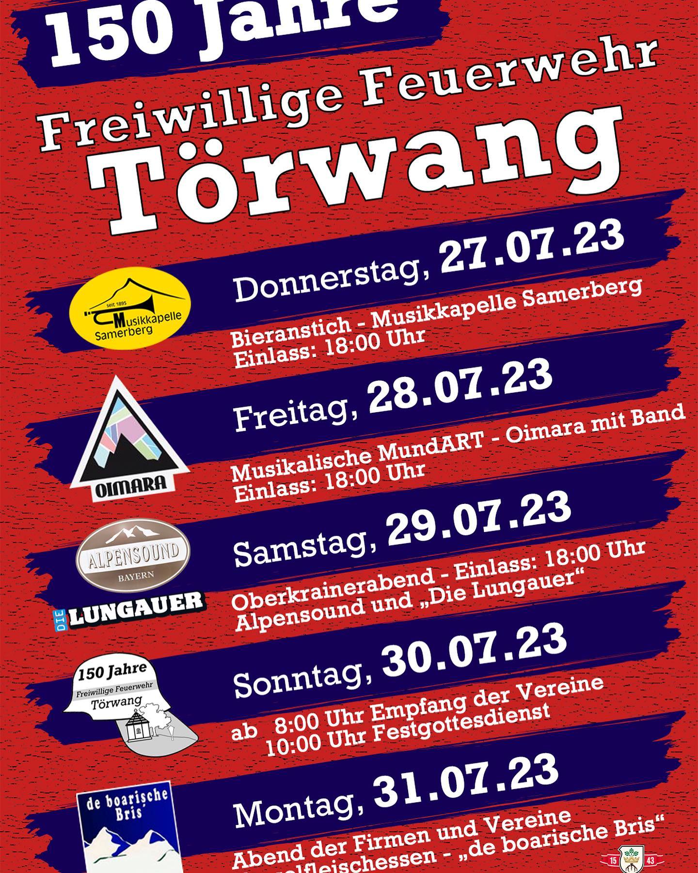 FFW Törwang Programm 2023 FFW Törwang Programm 2023